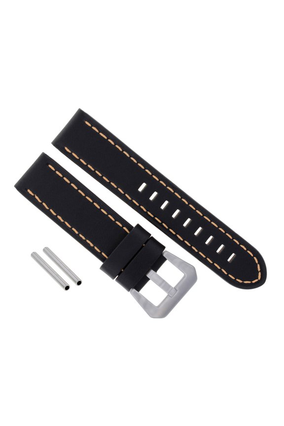 BIG 24MM COW LEATHER WATCHBAND STRAP FOR LUM TEC M33 M44 M47 M43 M51 BLACK OS