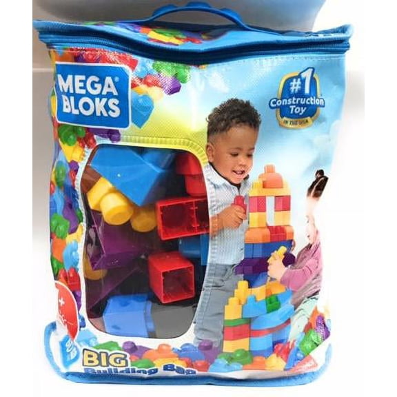 BIG BUILDING BAG BY MEGA BLOKS - 80 PIECE BAG #1 CONSTRUCTION TOY