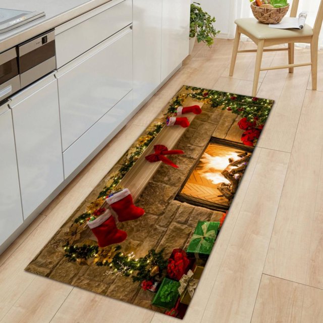 CLEARANCE SALES!!Christmas Home Carpet Christmas Doormat Kitchen Rug