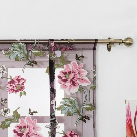 BIG CLEARANCE!New Kitchen short sheer curtains burnout roman blinds printing sheer panel tulle window treatment door curtains home decor