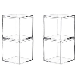 OLYCRAFT 6pcs Clear Acrylic Box Cuboid Cube Storage Box Transparent Desktop  Containers Box Display Stand for Storing Tiny Jewelry and Other Small Life  Items 