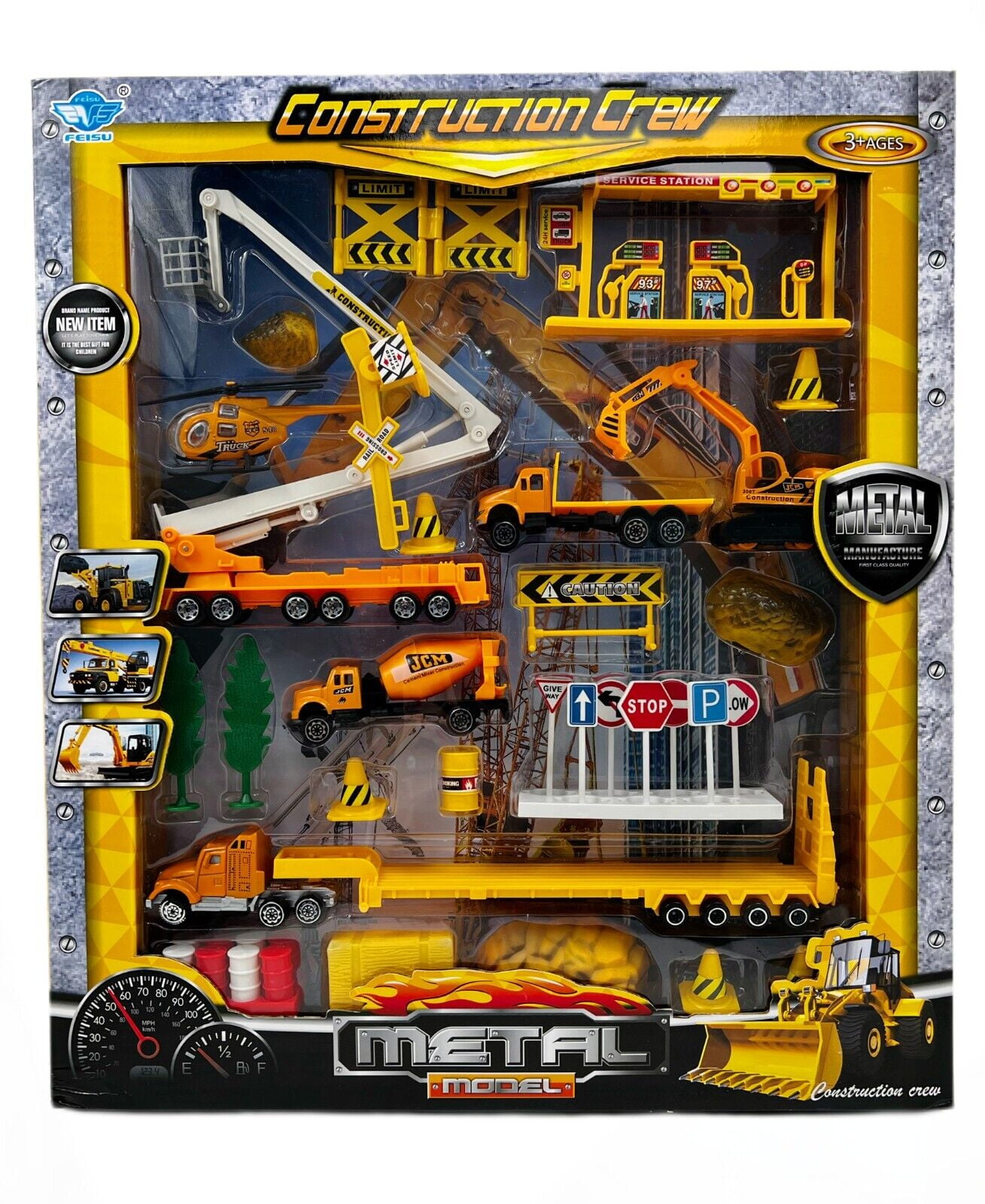 BIG DADDY 37 Piece Mini City or Township Construction Union Trucks
