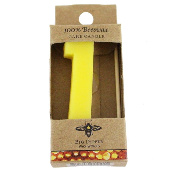 BIG DIPPER WAX WORKS Number 1 Beeswax Cake Candle, 1 EA