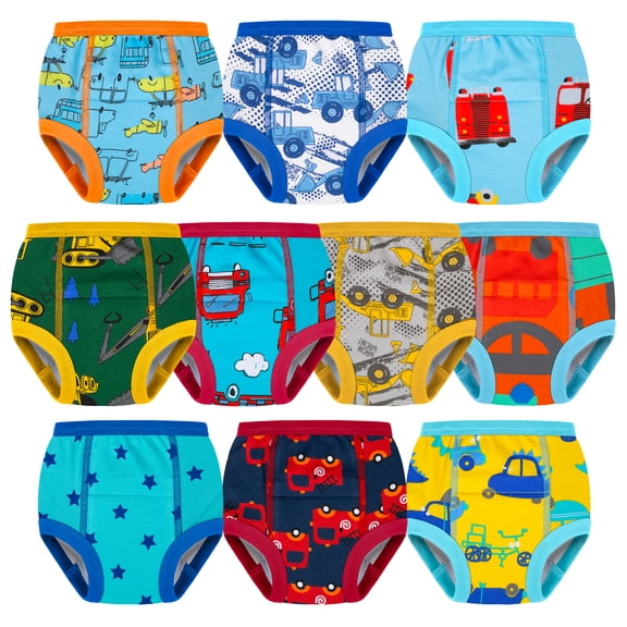 BIG ELEPHANT 10-Pack Potty Training Underwear, Toddler Training Pants for Boys, Size 3T
