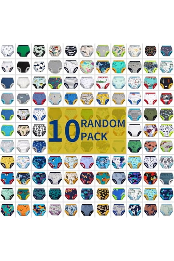 10-Pcs Potty Training Underwear for Boys, Random Color