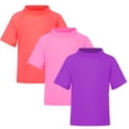 thumbnail image 1 of BIG ELEPHANT 3 Pack Kids Short Sleeve Rash Guard Shirt UPF 50+ Protection Swimwear Quick Dry Swim Tee Youth Rashguard, 1 of 8
