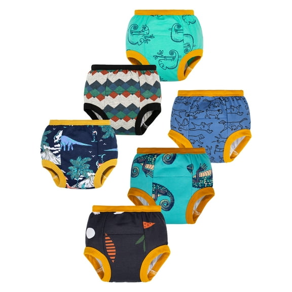 BIG ELEPHANT 6 packsToddler Training Pants, Soft Cotton Absorbent Training Underwear for Baby Boys & Girls, Ages 12-24months