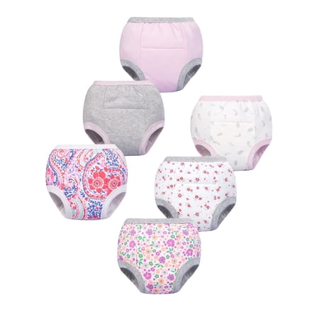 BIG ELEPHANT 6 packsToddler Training Pants, Soft Cotton Absorbent Training Underwear for Baby Boys & Girls, Ages 12-24months