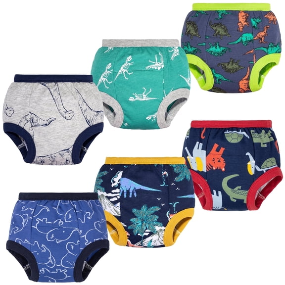 BIG ELEPHANT 6 packsToddler Training Pants, Soft Cotton Absorbent Training Underwear for Baby Boys & Girls, Ages 12M-6Y
