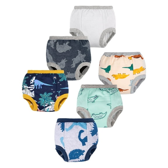 BIG ELEPHANT 6 packsToddler Training Pants, Soft Cotton Absorbent Training Underwear for Baby Boys & Girls, Ages 2T