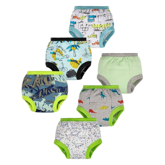 BIG ELEPHANT 6 packsToddler Training Pants, Soft Cotton Absorbent Training Underwear for Baby Boys & Girls, Ages 2T