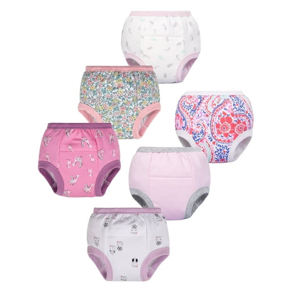 BIG ELEPHANT 6 packsToddler Training Pants, Soft Cotton Absorbent Training Underwear for Baby Boys & Girls, Ages 3T