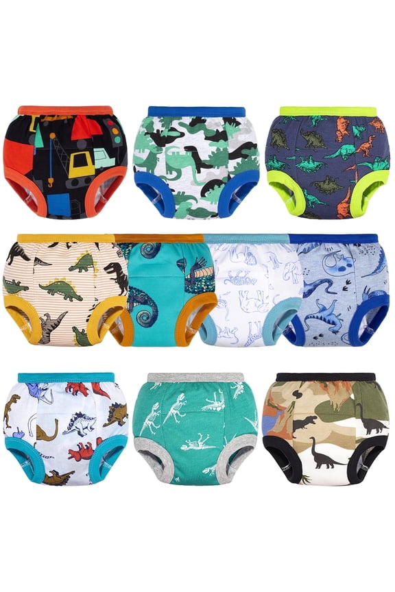 Baby Boys Potty Training Pants, Toddler Cotton Soft Training Underwear, 10-pack, Size 3T