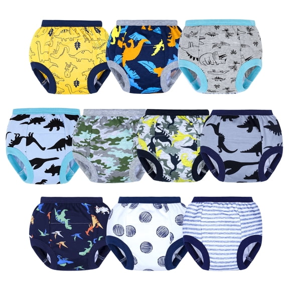 BIG ELEPHANT Baby Boys Potty Training Pants, Toddler Cotton Soft Training Underwear, 3T
