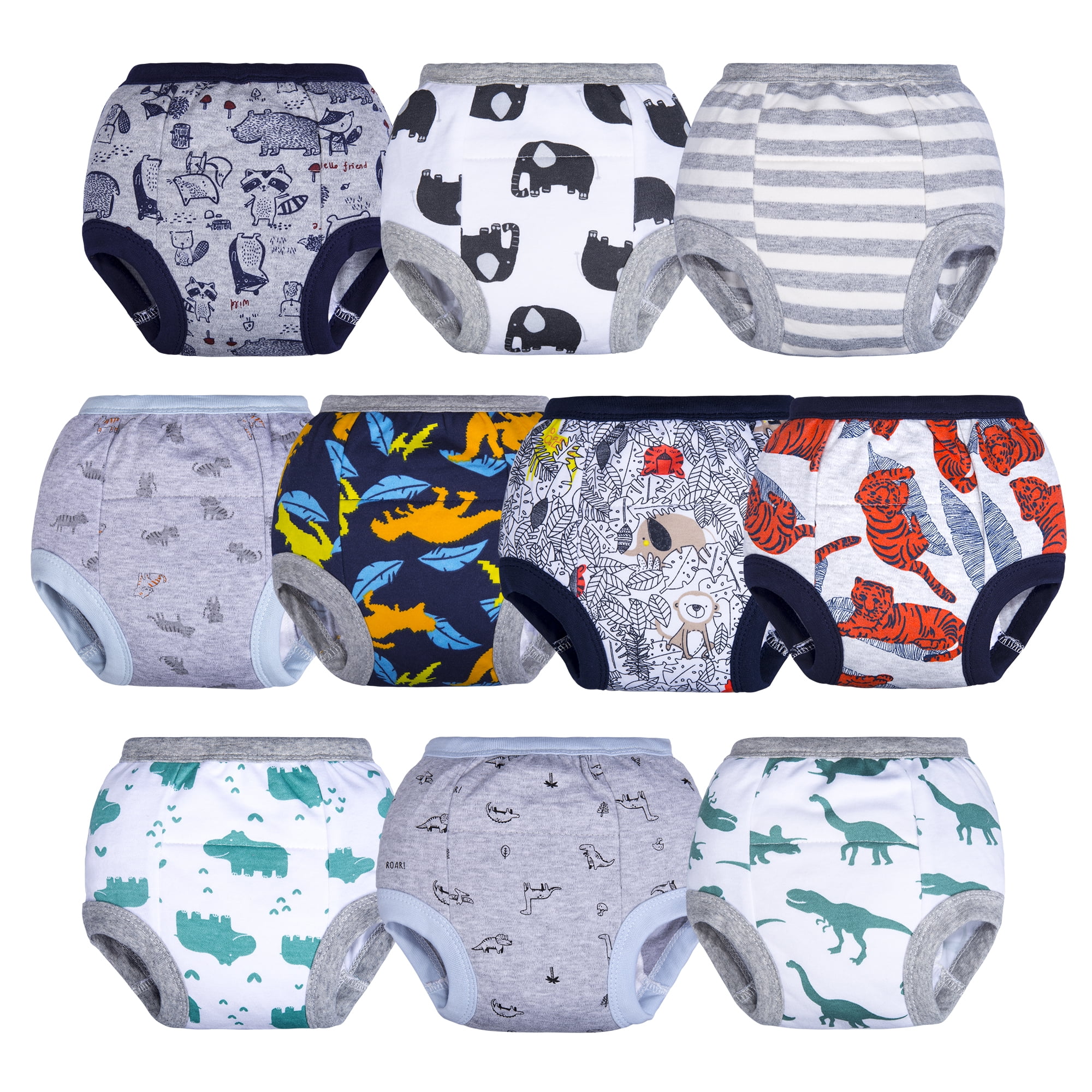 BIG ELEPHANT Baby Boys Potty Training Pants, Toddler Cotton Soft