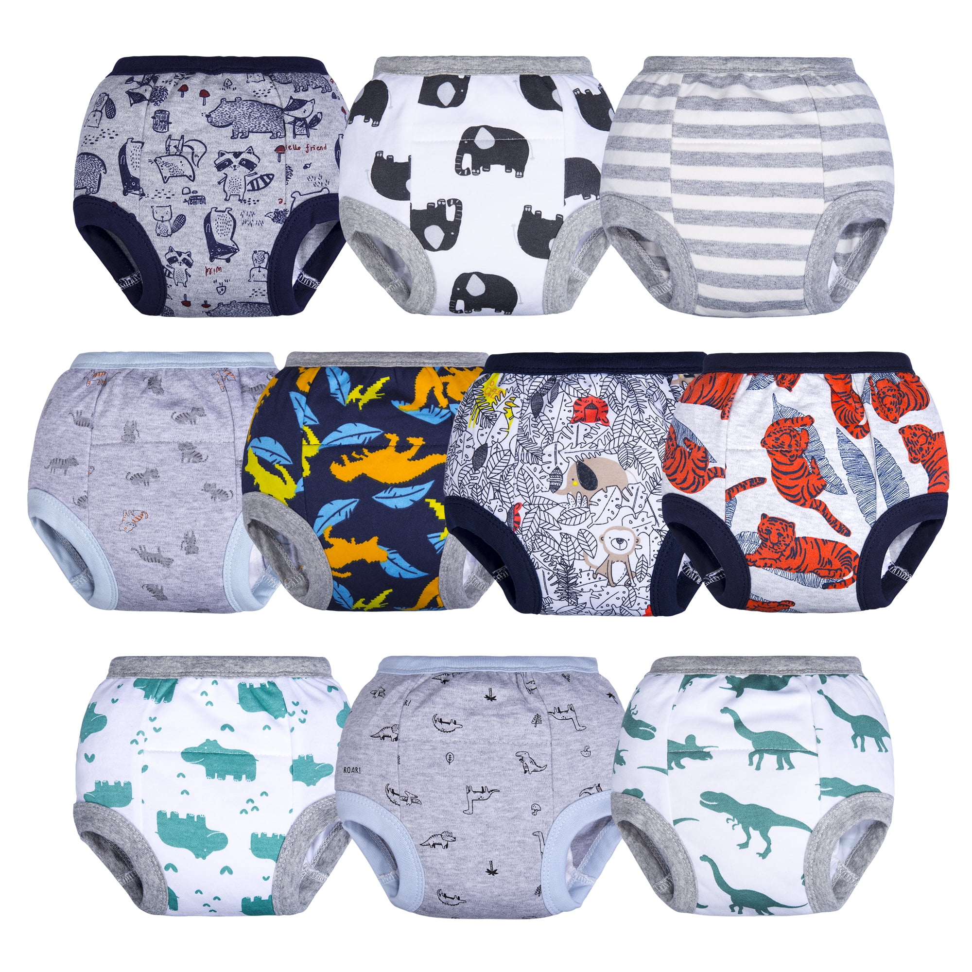 BIG ELEPHANT Unisex Baby Pure Cotton Potty Training Pants Ultra Wide Pee- Proof Wing Underwear 6-Pack Set : : Clothing & Accessories