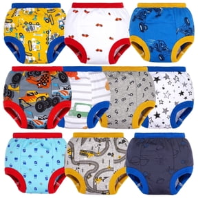 BIG ELEPHANT Baby Boys' 10 Pack Toddler Potty Training Pants 100% Cotton Underpants, 4T