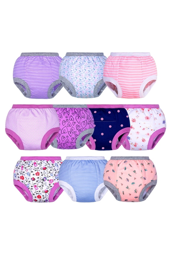 Baby Girls Potty Training Pants, Toddler Cotton Soft Training Underwear, 2T