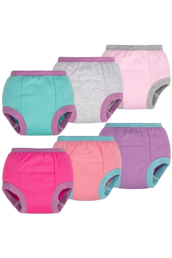 Baby Girls Potty Training Pants, Toddler Solid Color Training Underwear, 4T
