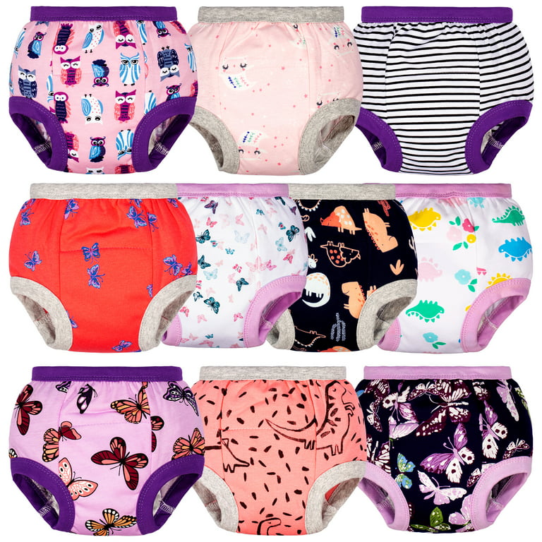 BIG ELEPHANT Kids Cotton Briefs Underwear, Toddler Soft Breathable Panties  10 Pack
