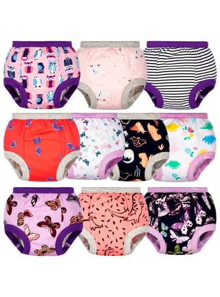 SYNPOS 6 Packs Girls Underwear 100% Cotton Cartoon Briefs Kids Underpants  Panties for Toddler 2-3 Years - Balloon,Swan,Love-heart 