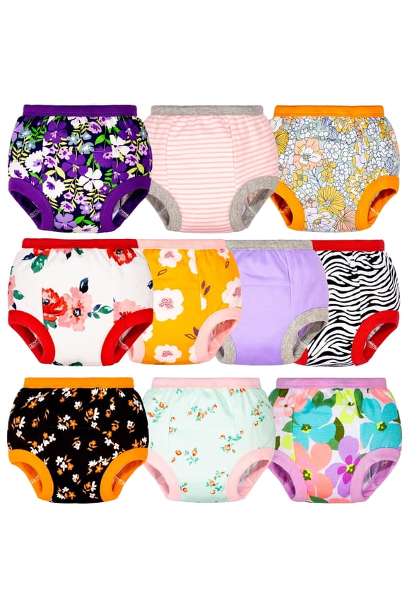 Baby Girls Potty Training Pants, Toddler Training Underwear 10 Packs, 3T