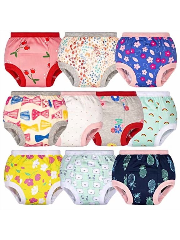 Baby Girls Potty Training Pants, Toddler Training Underwear 10 Packs, 9-10Y