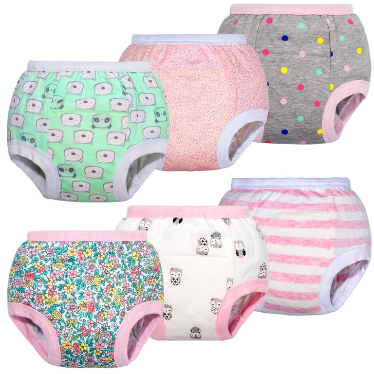 BIG ELEPHANT Baby Girls Training Pants, Toddler Potty Underwear