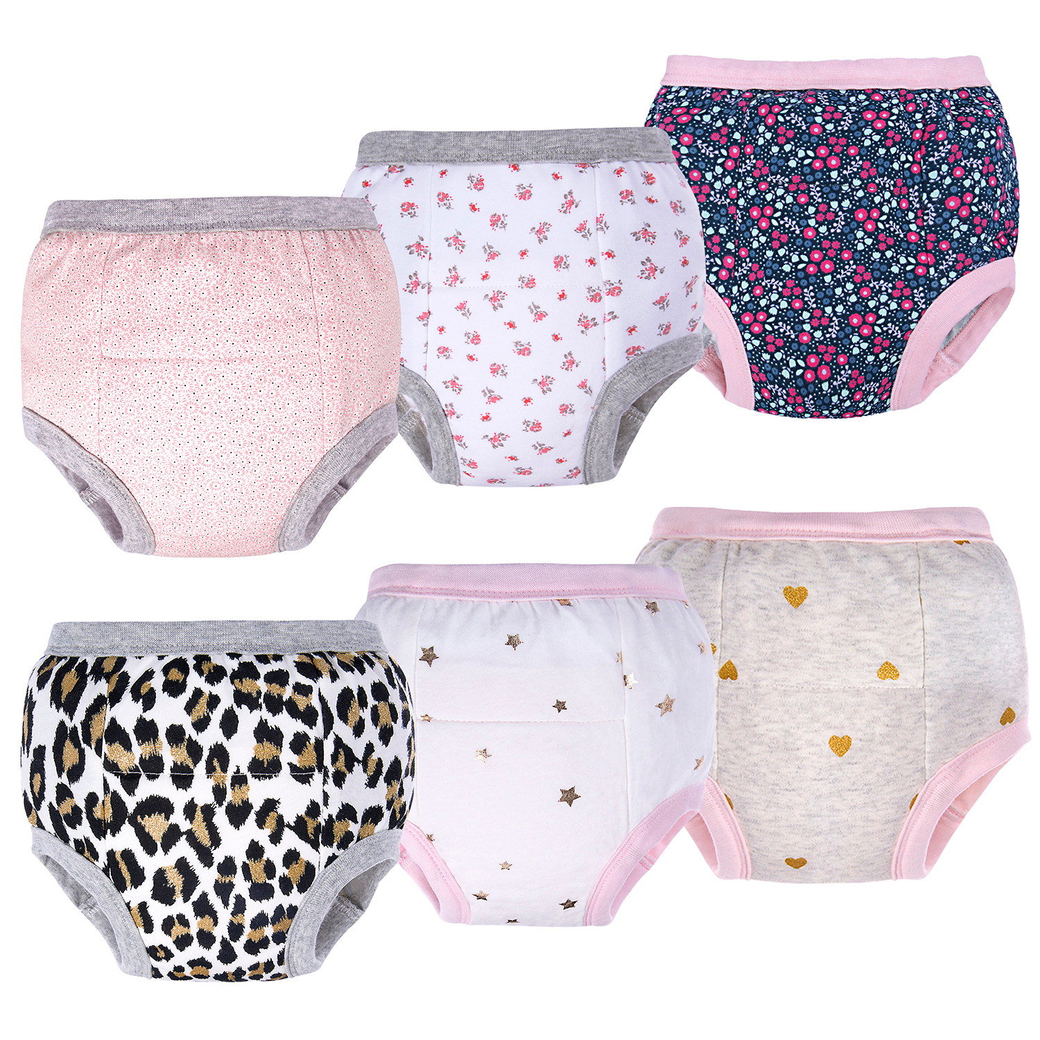 Gerber Baby & Toddler Girls Reusable Training Pants, 4Pack