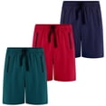 thumbnail image 1 of BIG ELEPHANT Boy's Athletic Shorts with Zipper Pockets and Drawsting, Youth Boys Casual Shorts, 3-Pack, Sizes: 7-17Y, 1 of 9