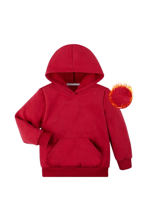 Boys Hooded Sweatshirt Fleece Pullover Hoodies Long Sleeve Warm Hoodie Sweatshirts with Pocket for Kids