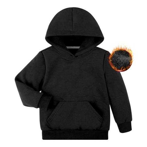 BIG ELEPHANT Boys Hooded Sweatshirt Fleece Pullover Hoodies Long Sleeve Warm Hoodie Sweatshirts with Pocket for Kids
