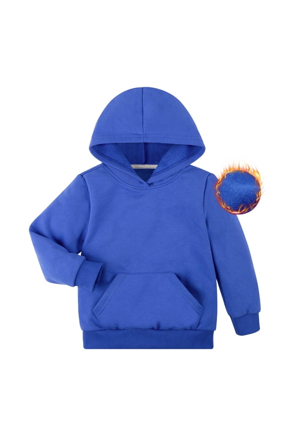 Boys Hooded Sweatshirt Fleece Pullover Hoodies Long Sleeve Warm Hoodie Sweatshirts with Pocket for Kids