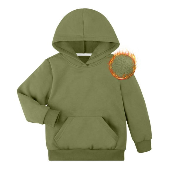 BIG ELEPHANT Boys Hooded Sweatshirt Fleece Pullover Hoodies Long Sleeve Warm Hoodie Sweatshirts with Pocket for Kids