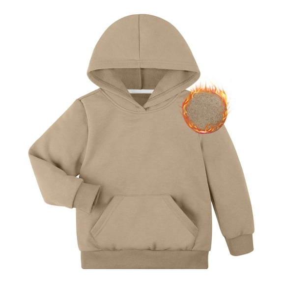 BIG ELEPHANT Boys Hooded Sweatshirt Fleece Pullover Hoodies Long Sleeve Warm Hoodie Sweatshirts with Pocket for Kids