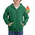 thumbnail image 1 of BIG ELEPHANT Boys' Zip-Up Hoodie with Pockets, Fleece-Lined Soft Cotton Jacket, 6-15Y, 1 of 10