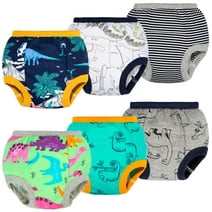 BIG ELEPHANT Toddler Boys Potty Training Pants, Cotton Absorbent Training Underwear, 2T