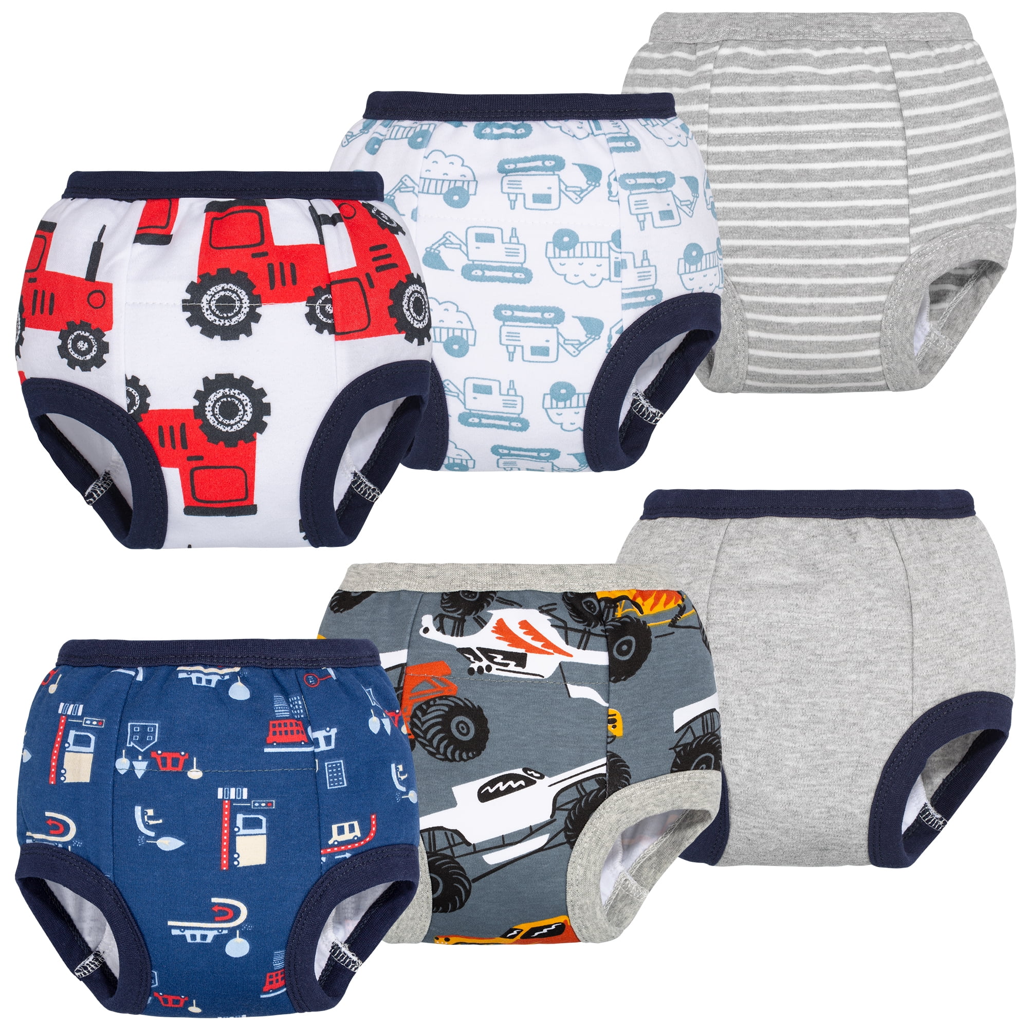 BIG ELEPHANT Toddler Potty Training Pants, Cotton Soft Training Underwear for Boys, 4T