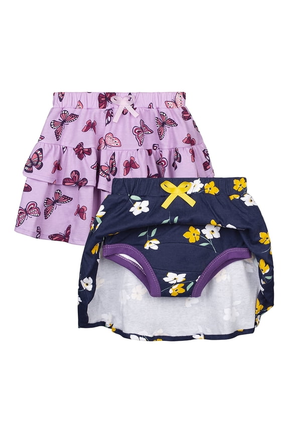 Toddler Training Skort, Soft Cotton Absorbent Training Underwear for Baby Girls(2-4Y)