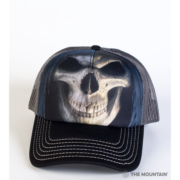 BIG FACE DEATH Skulls Foam Trucker Hat Black Adult Men's Women's Trucker Cap