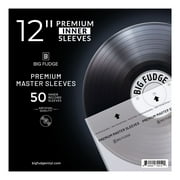 Big Fudge Vinyl Records / LP Album Inner Sleeve Record Sleeves with Anti Static Rice Paper, Clear, 25 Total Count