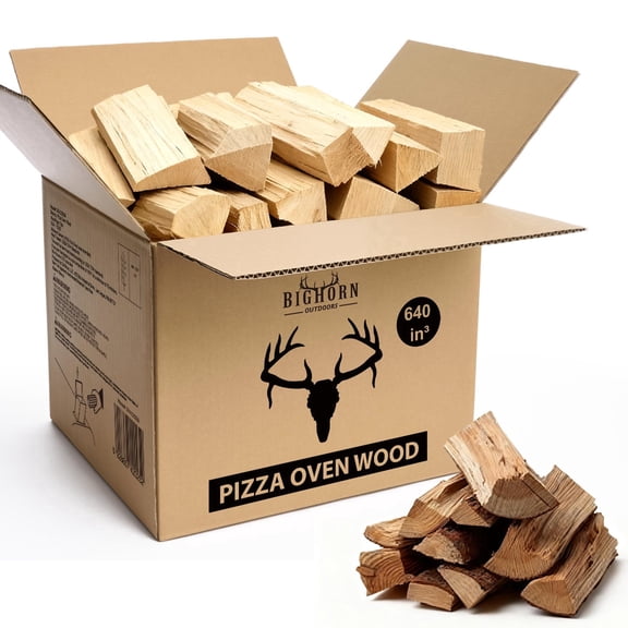 BIG HORN OUTDOORS 10 lb Firewood, 4.5" Kiln-Dried Oak Fire Logs for Fire Pits, Pizza Ovens and Grilling