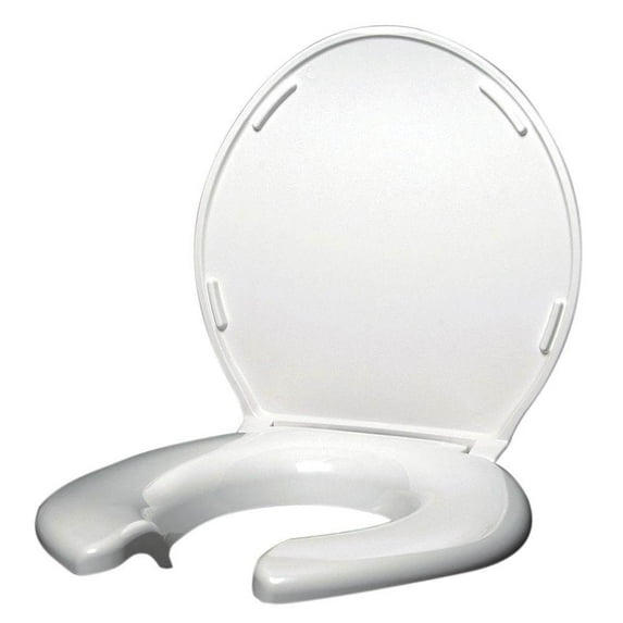 BIG JOHN 3W Toilet Seat, With Cover, ABS plastic, Round or Elongated, White