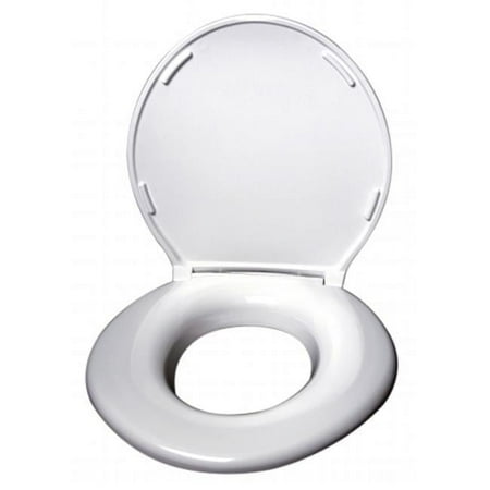 BIG JOHN 4W Toilet Seat, Without Cover, ABS plastic, Round or Elongated, White