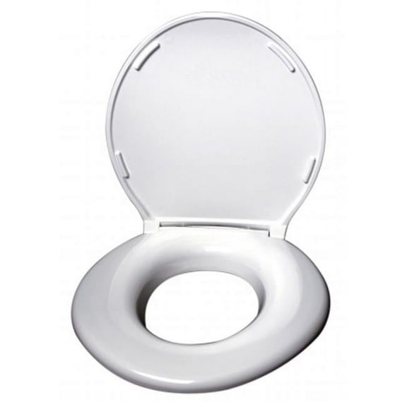 BIG JOHN 4W Toilet Seat, Without Cover, ABS plastic, Round or Elongated, White