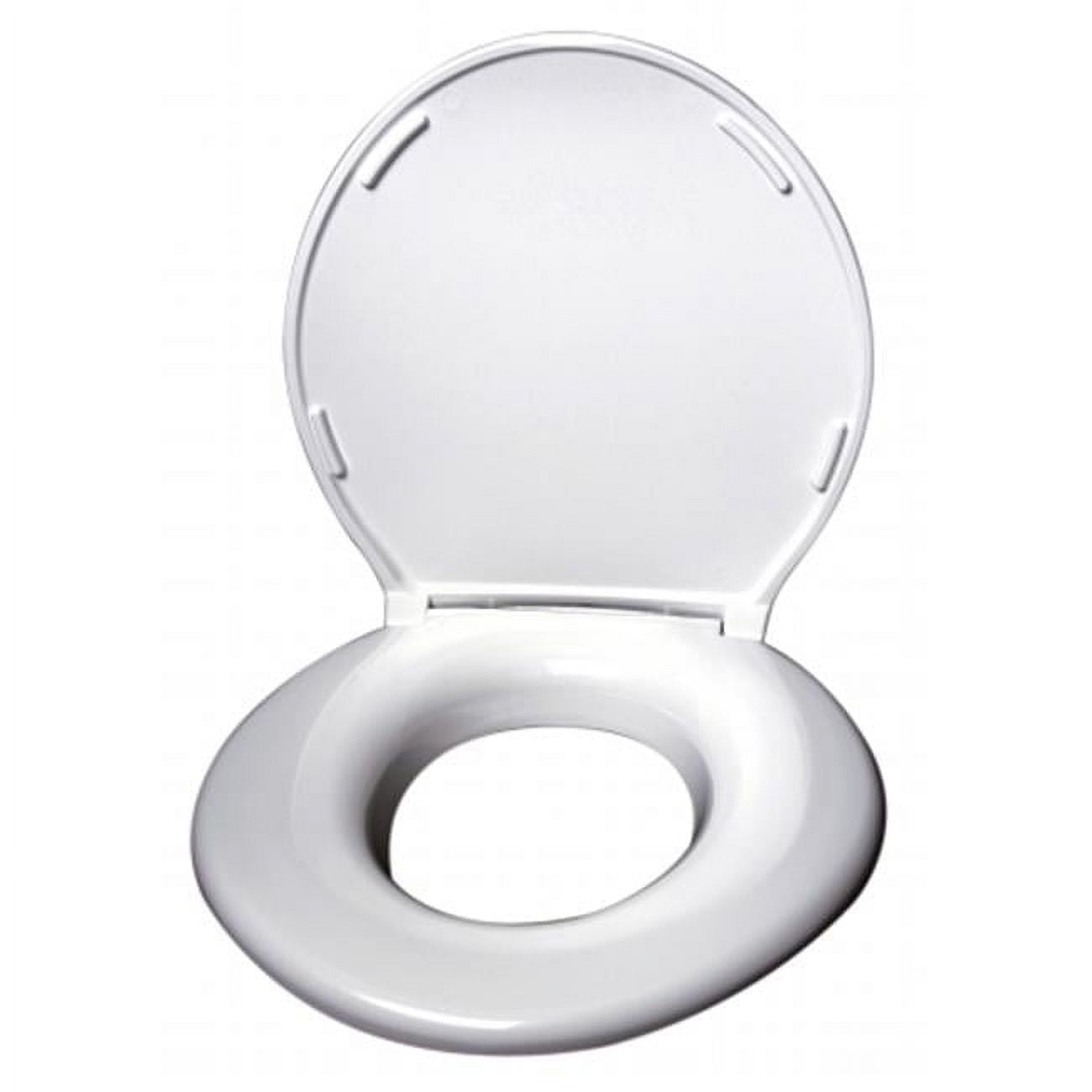 BIG JOHN 4W Toilet Seat, Without Cover, ABS plastic, Round or Elongated, White
