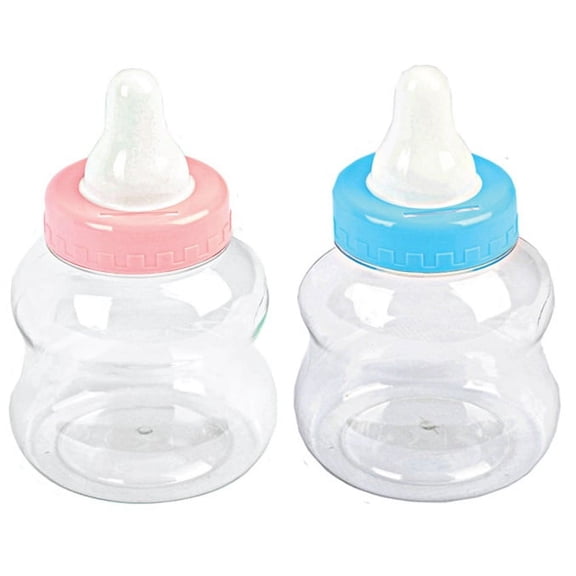 BIG LARGE JUMBO Fillable Bottle Baby Shower Favors Decor Blue Pink Bank Girl