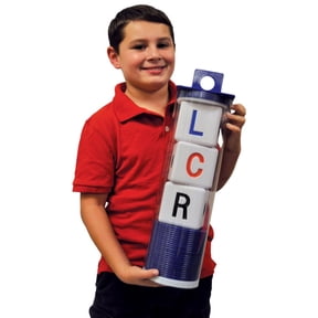 BIG LCR Left Center Right Dice Game - Classic Tube (BLUE)