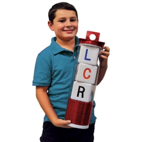 BIG LCR Left Center Right Dice Game - Classic Tube (RED)