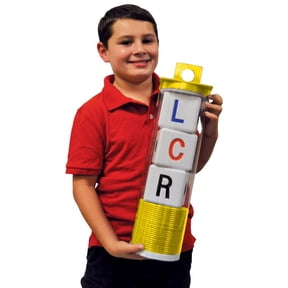 BIG LCR Left Center Right Dice Game - Classic Tube (YELLOW)